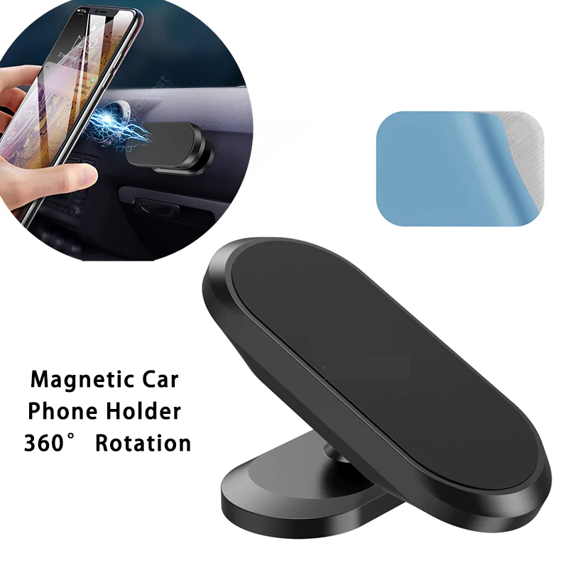 حامل هاتف مغناطيسي للسيارة 360 درجة دوران للسيارة حامل مغناطيسي للهاتف يصلح 4.0-6.4 بوصة لسامسونج ، حامل هاتف ايفون